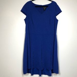 Enfocus Studio Sparkle Hi-Low Cap Sleeve Dress 18W